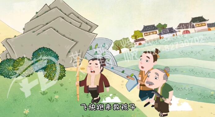 可大伙跑到眼前一看，羊在乖乖吃草，狼在哪里呀？.jpg
