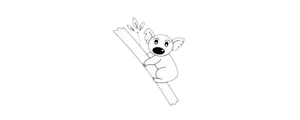 考拉簡(jiǎn)筆畫圖片