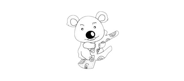 考拉簡(jiǎn)筆畫圖片