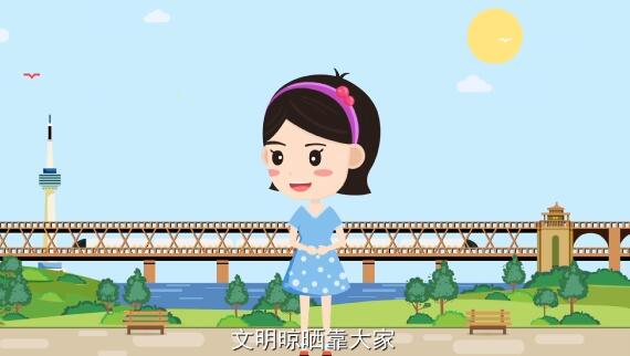 衣物晾曬要有序，臨街沿線莫亂搭；陽(yáng)臺(tái)外側(cè)勿伸架，樹(shù)木電桿別晾掛.jpg