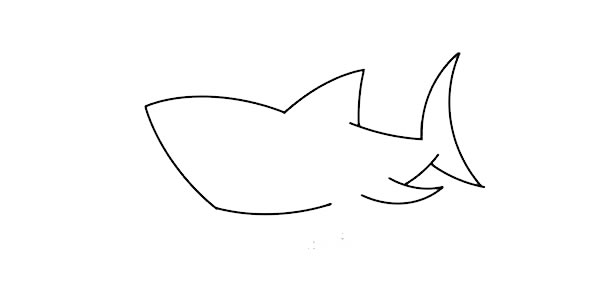 鯊魚 鯊魚簡筆畫帶顏色