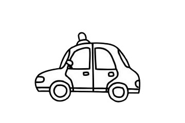 警車 警車簡筆畫圖片大全作品二