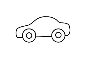 警車 警車簡筆畫圖片步驟三