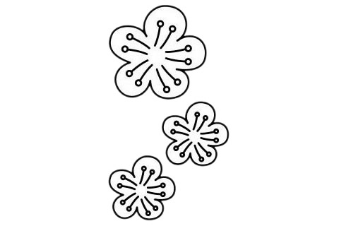 梅花 梅花簡(jiǎn)筆畫(huà)圖片