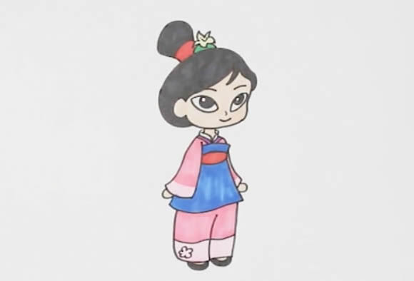 花木蘭 彩色花木蘭簡(jiǎn)筆畫 怎么畫簡(jiǎn)單又好看