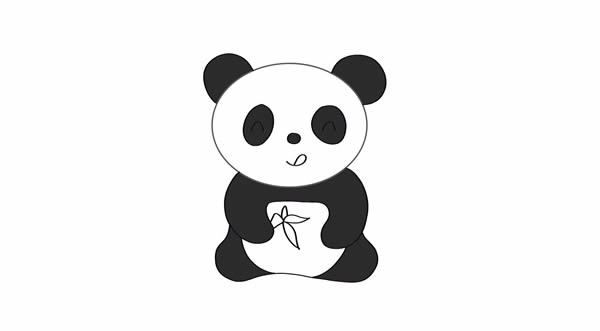 熊貓 大熊貓?jiān)趺串嫼喒P畫簡單又可愛