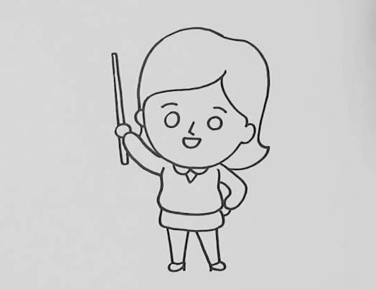 女老師 上課的女老師怎么畫簡筆畫簡單又好看