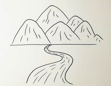 高山流水簡(jiǎn)筆畫(huà)怎么畫(huà)簡(jiǎn)單又漂亮