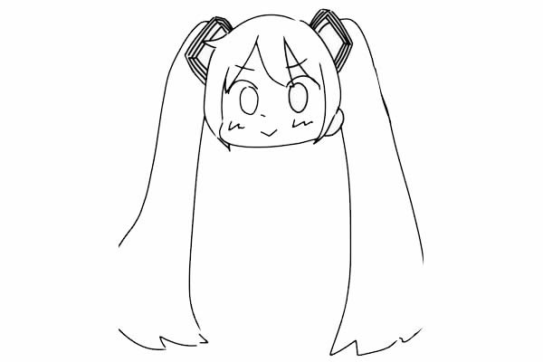 初音未來簡筆畫q版怎么畫簡單又漂亮