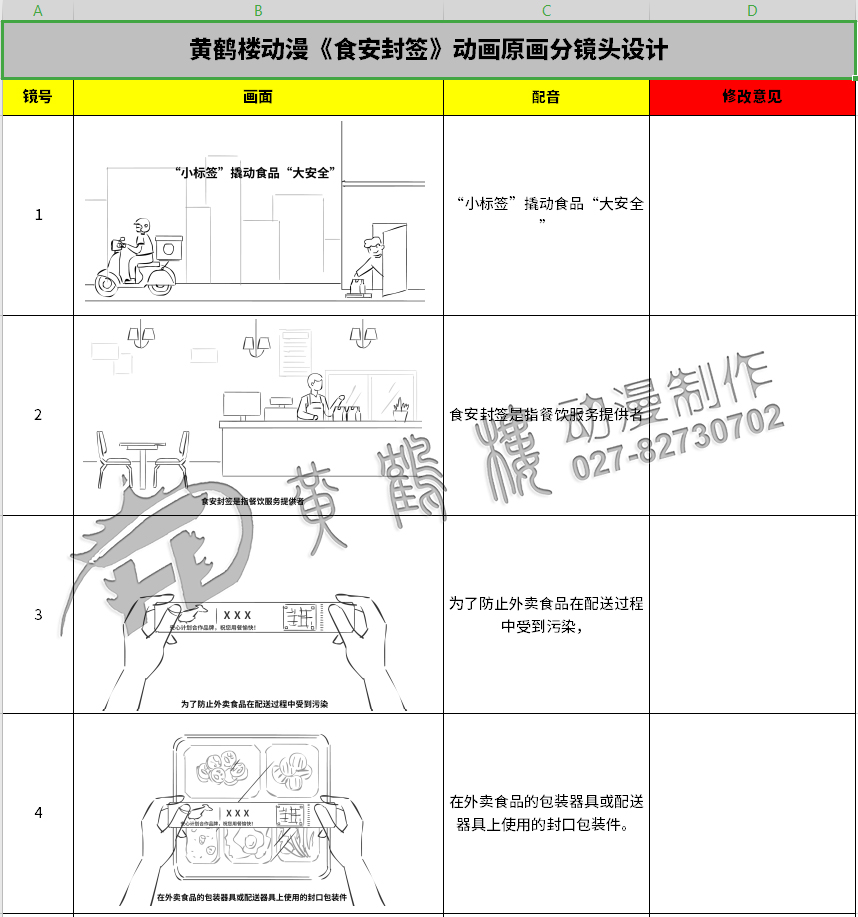 《食安封簽》動(dòng)畫(huà)片制作線稿分鏡頭設(shè)計(jì) 《食安封簽》動(dòng)畫(huà)片制作線稿分鏡頭設(shè)計(jì)