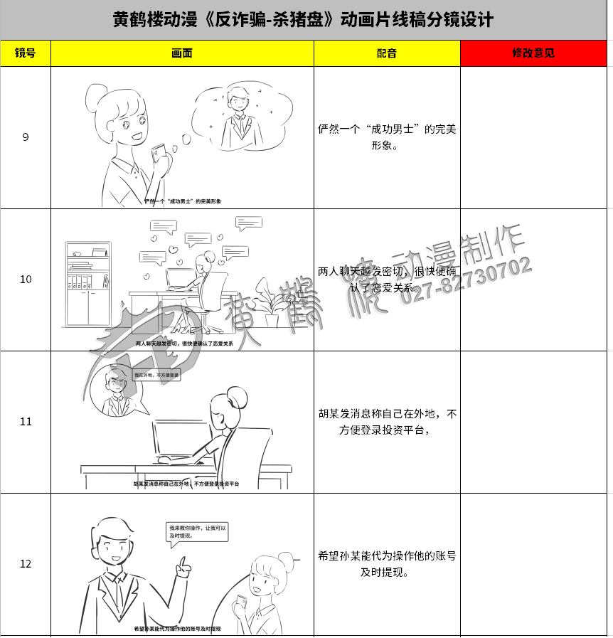 黃鶴樓動漫《反詐騙-殺豬盤》動畫片線稿分鏡設計9-12.jpg