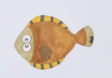 多寶魚(yú)怎么畫(huà)簡(jiǎn)筆畫(huà)彩色
