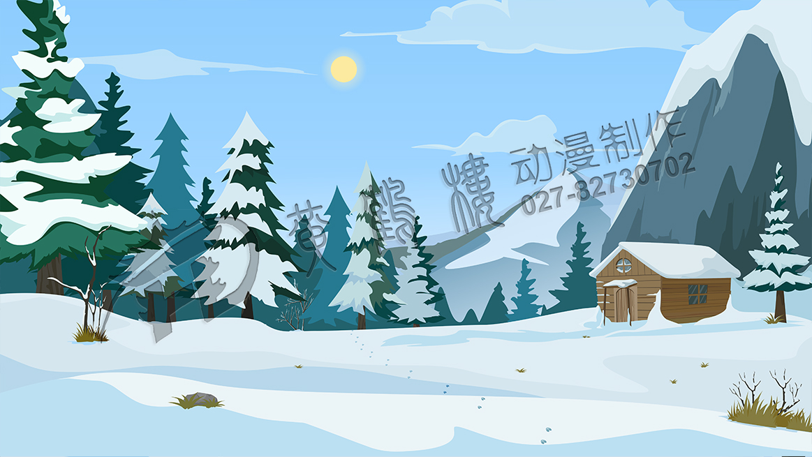 教育動畫片《埋在雪下的小屋》動畫場景設計二.jpg