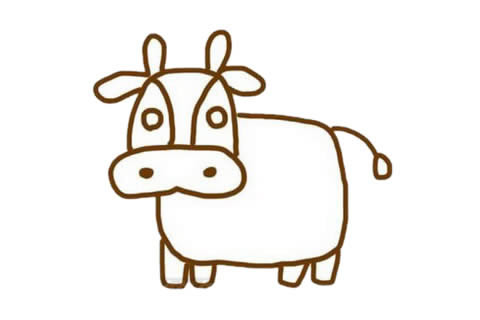 牛的簡(jiǎn)筆畫(huà)卡通可愛(ài)2021