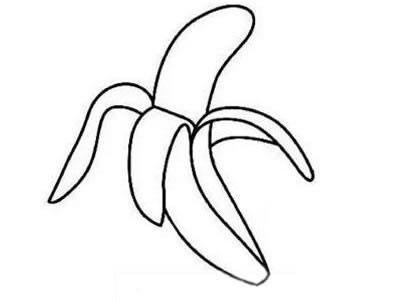 剝開(kāi)的香蕉怎么畫(huà)_剝開(kāi)的香蕉簡(jiǎn)筆畫(huà)步驟圖解