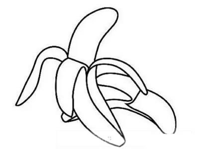 剝開(kāi)的香蕉怎么畫(huà)_剝開(kāi)的香蕉簡(jiǎn)筆畫(huà)步驟圖解
