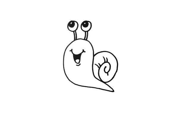卡通蝸牛簡(jiǎn)筆畫(huà)