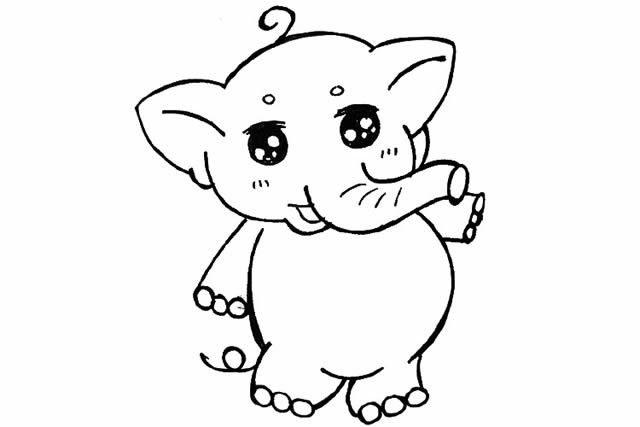 一組萌萌噠卡通動(dòng)物簡(jiǎn)筆畫(huà)圖片大全