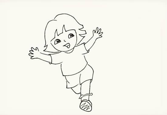 奔跑的小女孩卡通簡(jiǎn)筆畫(huà)簡(jiǎn)單又好看